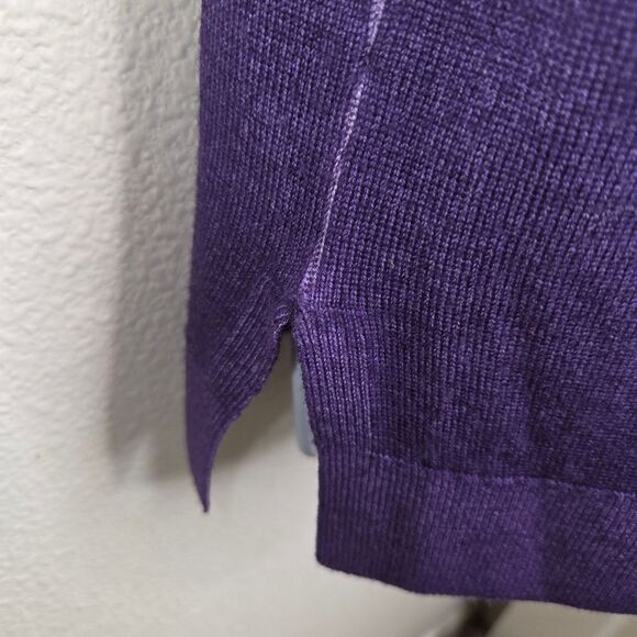 Pendleton Lightweight Purple V-neck Wool Sweater Size Large - Picture 5 of 7